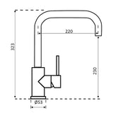 REGINOX Crystal eenhendel keukenmengkraan