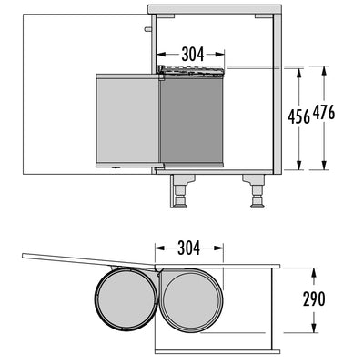 HAILO AS Mono 20 LITER Afvalemmer