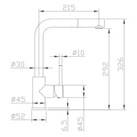 CARESSI Basic Line een hendel keukenmengkraan